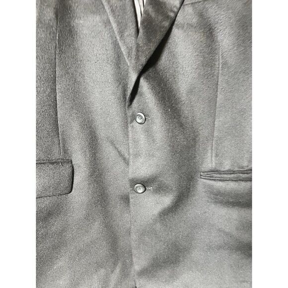 Jos A Bank Jacket XL Black 100% Cashmere Flannel Soft Blazer Sport Coat 44L - Picture 4 of 10
